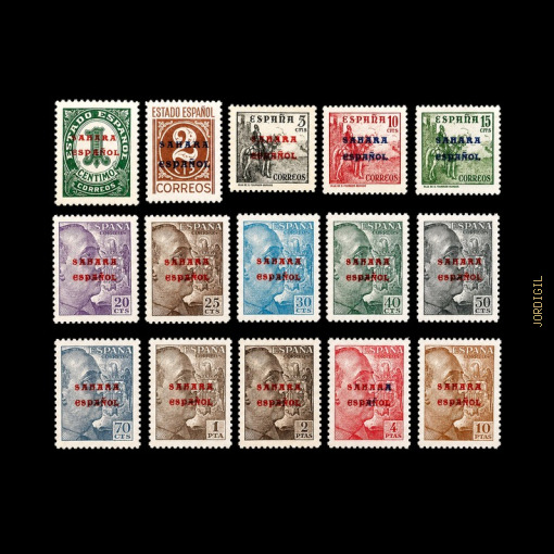 Sáhara · Edifil 48-62 · 1941 · 165 €