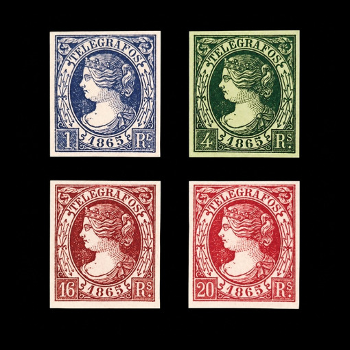 Telegrafos ESPAÑA · Edifil 5-8 · 1865 · 65 €