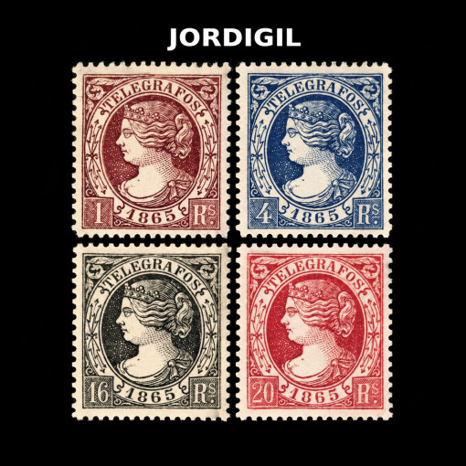 Telégrafos España · Edifil 9-12 · 1865 · 50 €