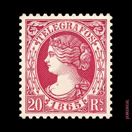 Telégrafos España · Edifil 12 · 1865 · 20 €