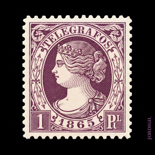 Telégrafos España · Edifil 9 · 1865 · 20 €