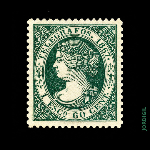 Telégrafos España · Edifil 19 · 1867 · 20 €