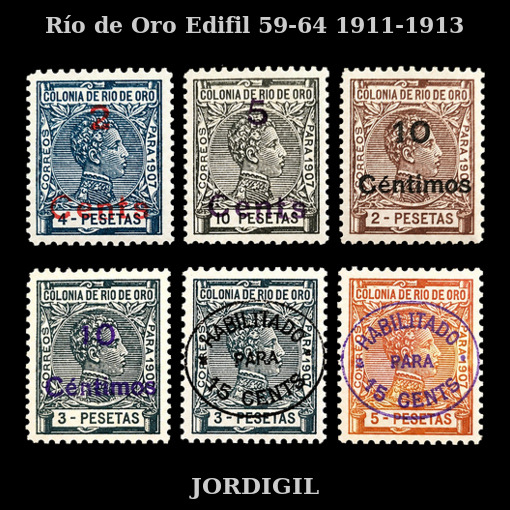Rio de Oro 1911-1913 Edifil 59-64