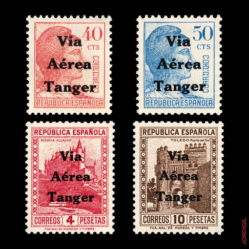 Tánger 1940-1945 Edifil 134-136-139-140