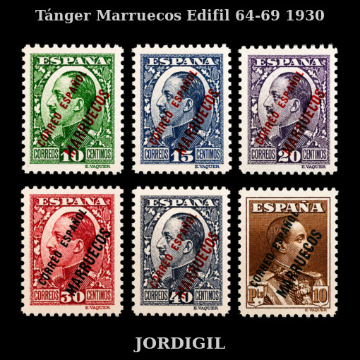 Tánger · 1940-1945 · Edifil 64-69 · 35 €