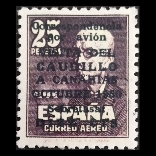 Visita del Caudillo a Canarias España 1951 Edifil 1090
