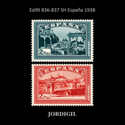 España 1937 Edifil 836-837SH