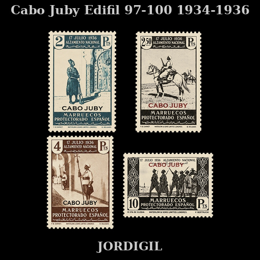 Cabo Juby 1934-1936 Edifil 97-100